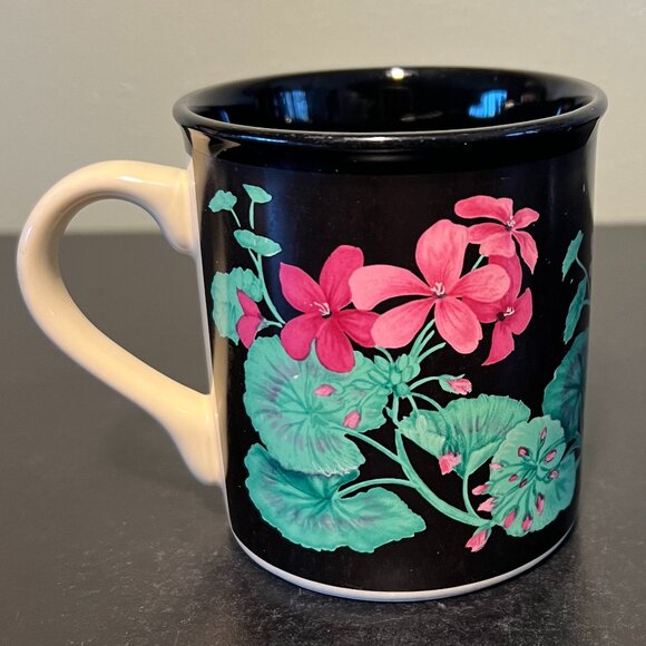 Pair of Vintage FIB Flowers Inc. Balloons Floral Mugs w/ Artwork by Jane Bowen - Picture 12 of 14